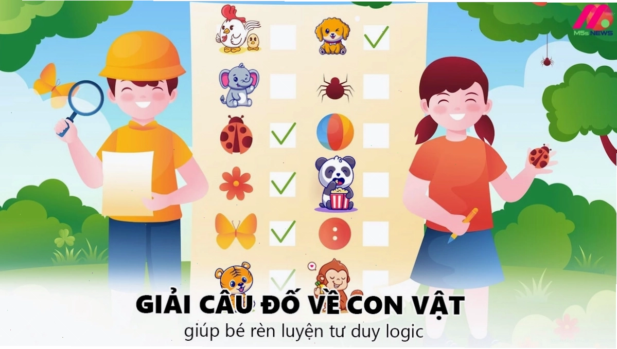 Trẻ em đang thảo luận và giải câu đố