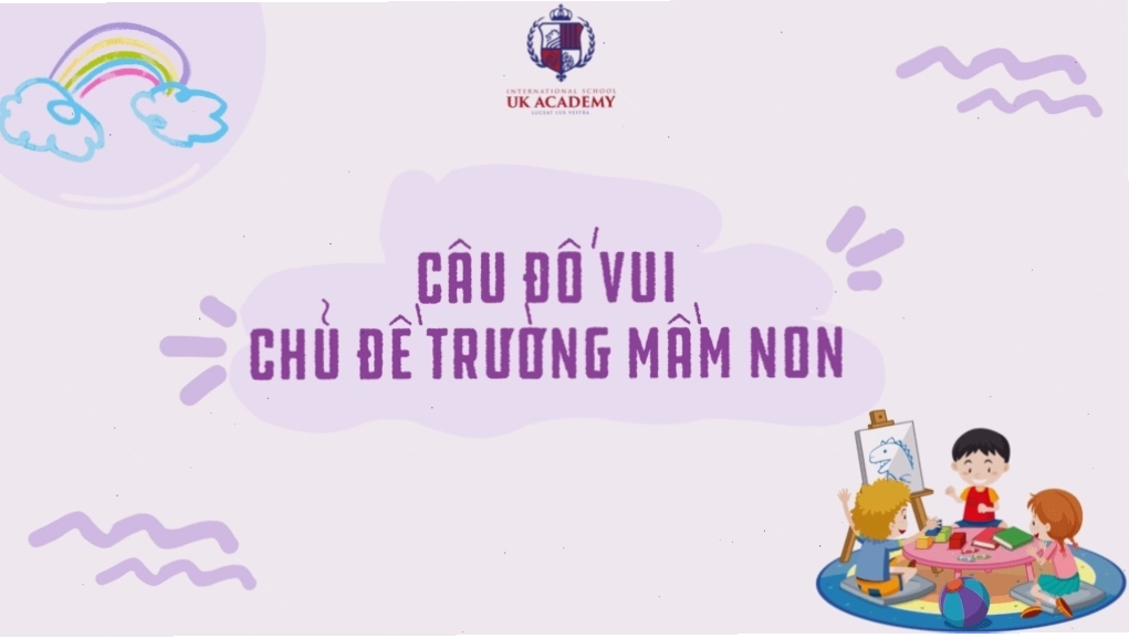 Trẻ em hào hứng tham gia trò chơi câu đố vui