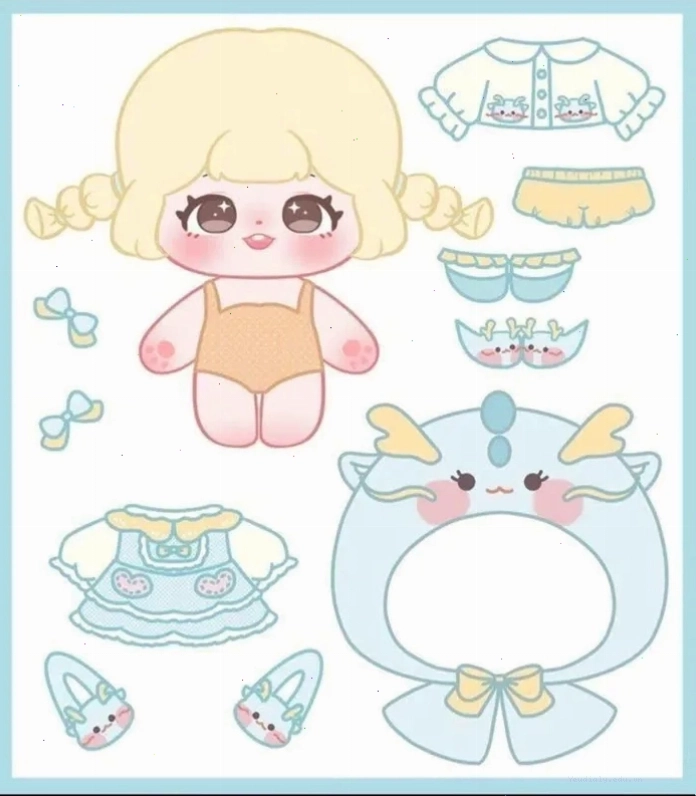 Trò chơi búp bê giấy chibi, rèn luyện sự khéo léo và sáng tạo
