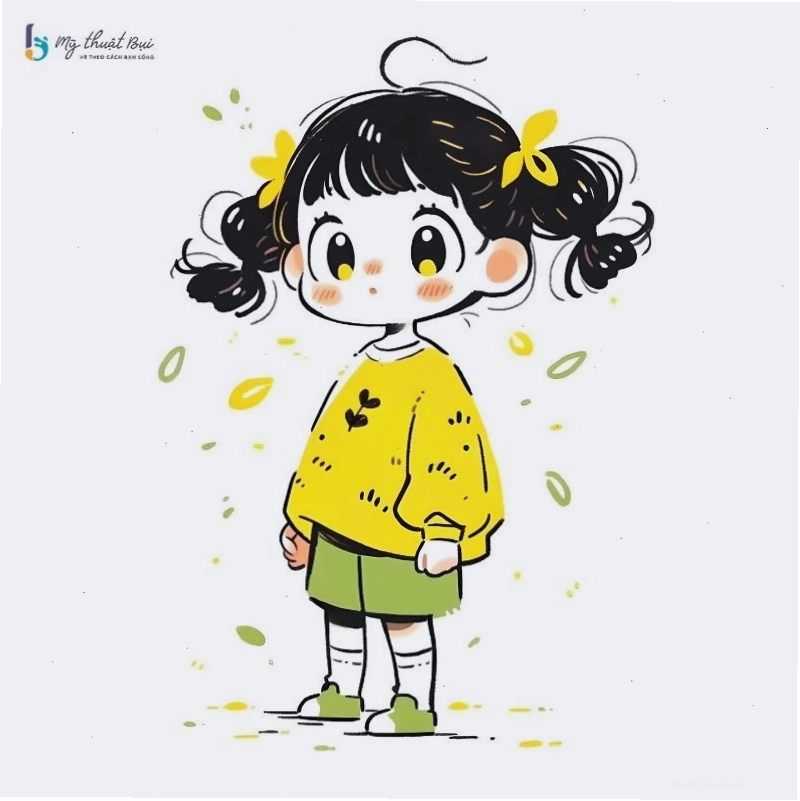 Vẽ kiểu tóc và tai cho nhân vật chibi