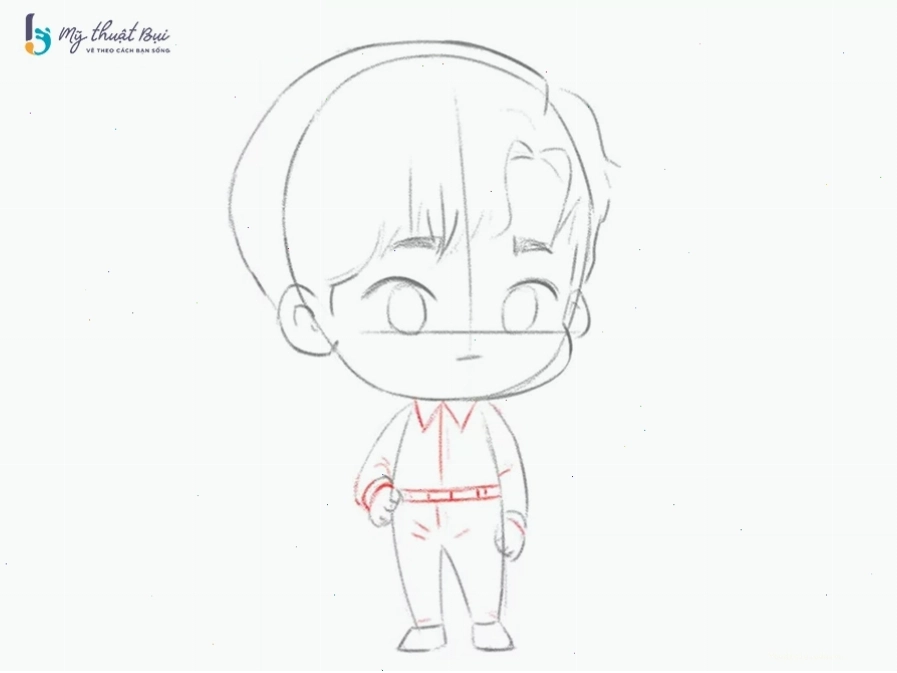Vẽ quần áo cho chibi nam