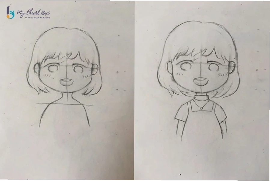 Vẽ thân hình đơn giản cho nhân vật chibi