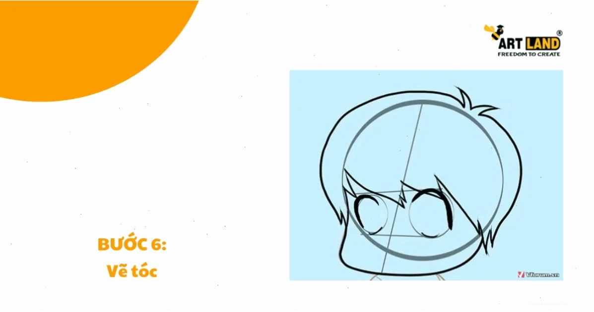 Vẽ tóc ngắn với nhiều mảng tóc tạo cá tính cho nhân vật