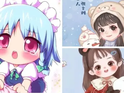 Bộ ảnh anime nữ chibi cute dễ thương khiến tim tan chảy