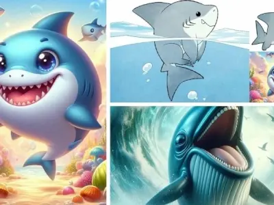 Bộ ảnh cá mập chibi dễ thương khiến ai cũng phải thích thú
