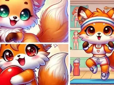 Bộ ảnh cáo chibi dễ thương với phong cách nghệ thuật độc đáo