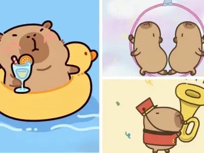 Bộ ảnh capybara chibi siêu dễ thương khiến bạn tan chảy