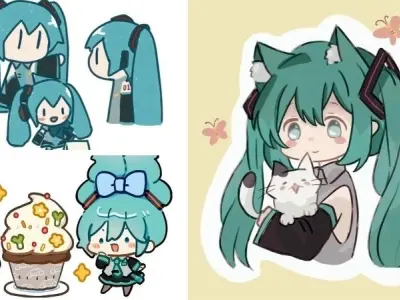 Bộ ảnh chibi Miku dễ thương với phong cách ngọt ngào độc đáo