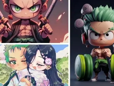 Bộ ảnh chibi Zoro ngầu mà dễ thương fan One Piece mê tít