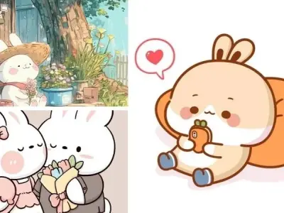 Bộ ảnh con thỏ chibi dễ thương khiến ai nhìn cũng mê