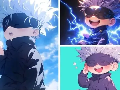 Bộ ảnh Gojo chibi cực dễ thương khiến fan mê mẩn từng nét