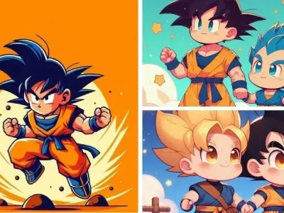 Bộ ảnh goku chibi dễ thương ngộ nghĩnh dành cho fan Dragon Ball