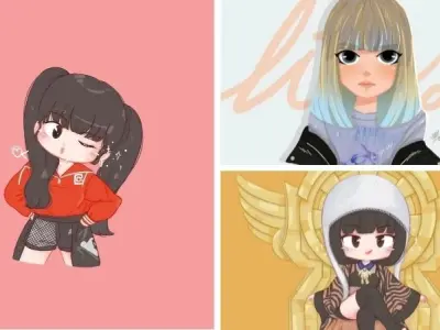 Bộ ảnh Lisa chibi dễ thương với phong cách đầy cuốn hút