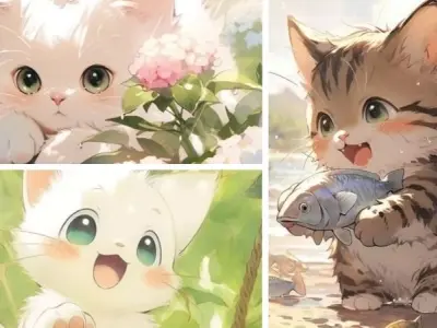 Bộ ảnh mèo cute chibi cực dễ thương khiến ai cũng yêu