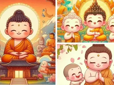 Khám phá bộ ảnh phật chibi dễ thương và đầy bình an
