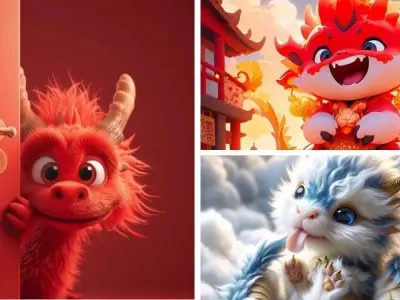 Bộ ảnh rồng chibi dễ thương với phong cách độc đáo riêng
