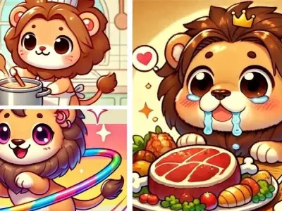Bộ ảnh Sư tử chibi siêu cute khiến bạn ngắm mãi không chán