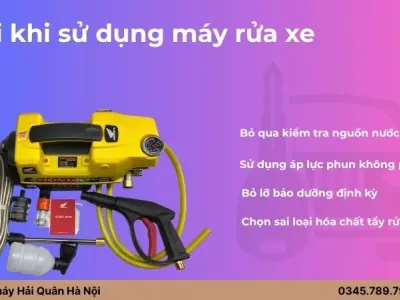 Top lỗi người mới thường gặp khi sử dụng máy rửa xe