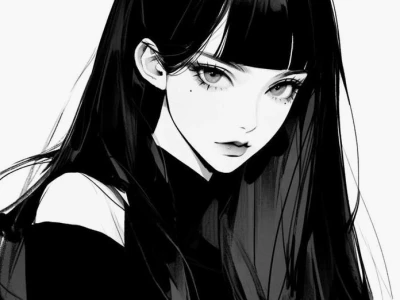 684+ Ảnh Anime Nữ Trắng Đen: Vẻ Đẹp Cổ Điển Đầy Cảm Xúc