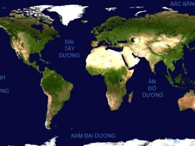 Giải mã 5 đại dương và 7 châu lục trên bản đồ thế giới