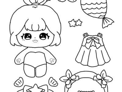 Tranh Tô Màu Pinterest Paper Doll Búp Bê Giấy Chibi: Thế Giới Sáng Tạo Cho Bé