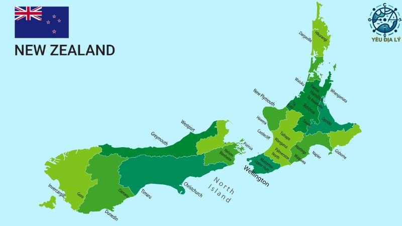 Vị trí địa lý của New Zealand